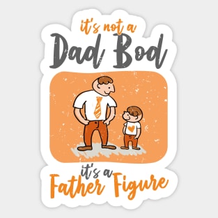 Dad Bod | Dim Gray And Orange Text Funny Dad Sticker